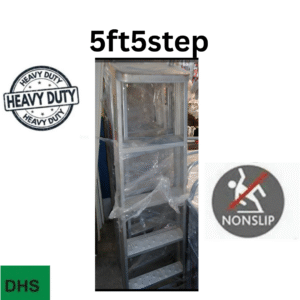 5 step Iron folding portable ladder