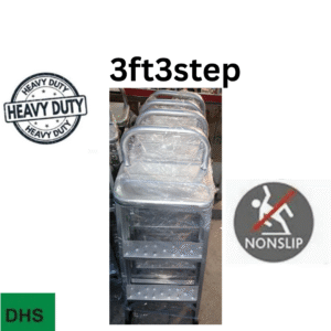 3 step Iron folding portable  ladder